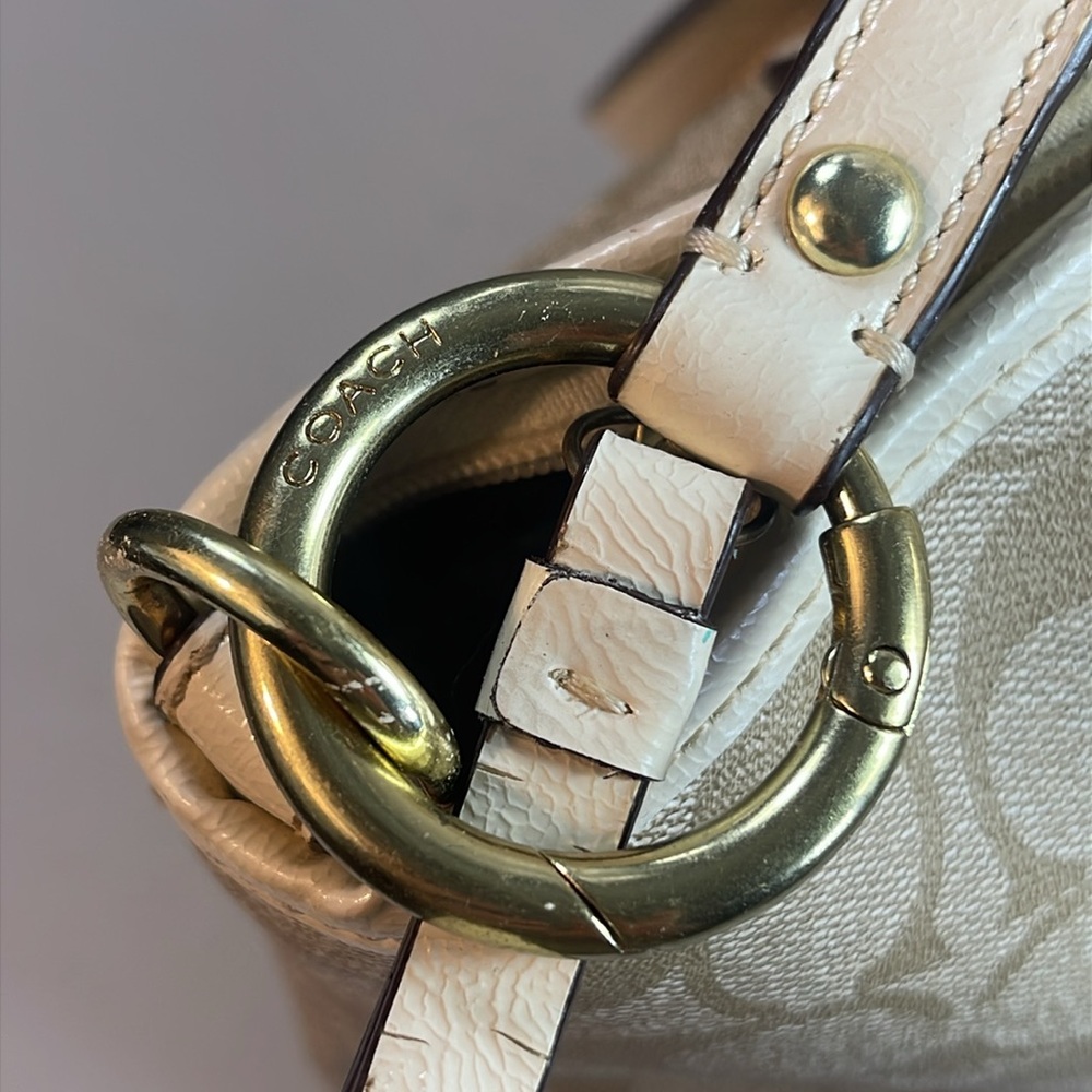 Coach Peyton Signature Pocket Tote & Crossbody Bag – Beige/Khaki F19816 - Picture 15 of 15